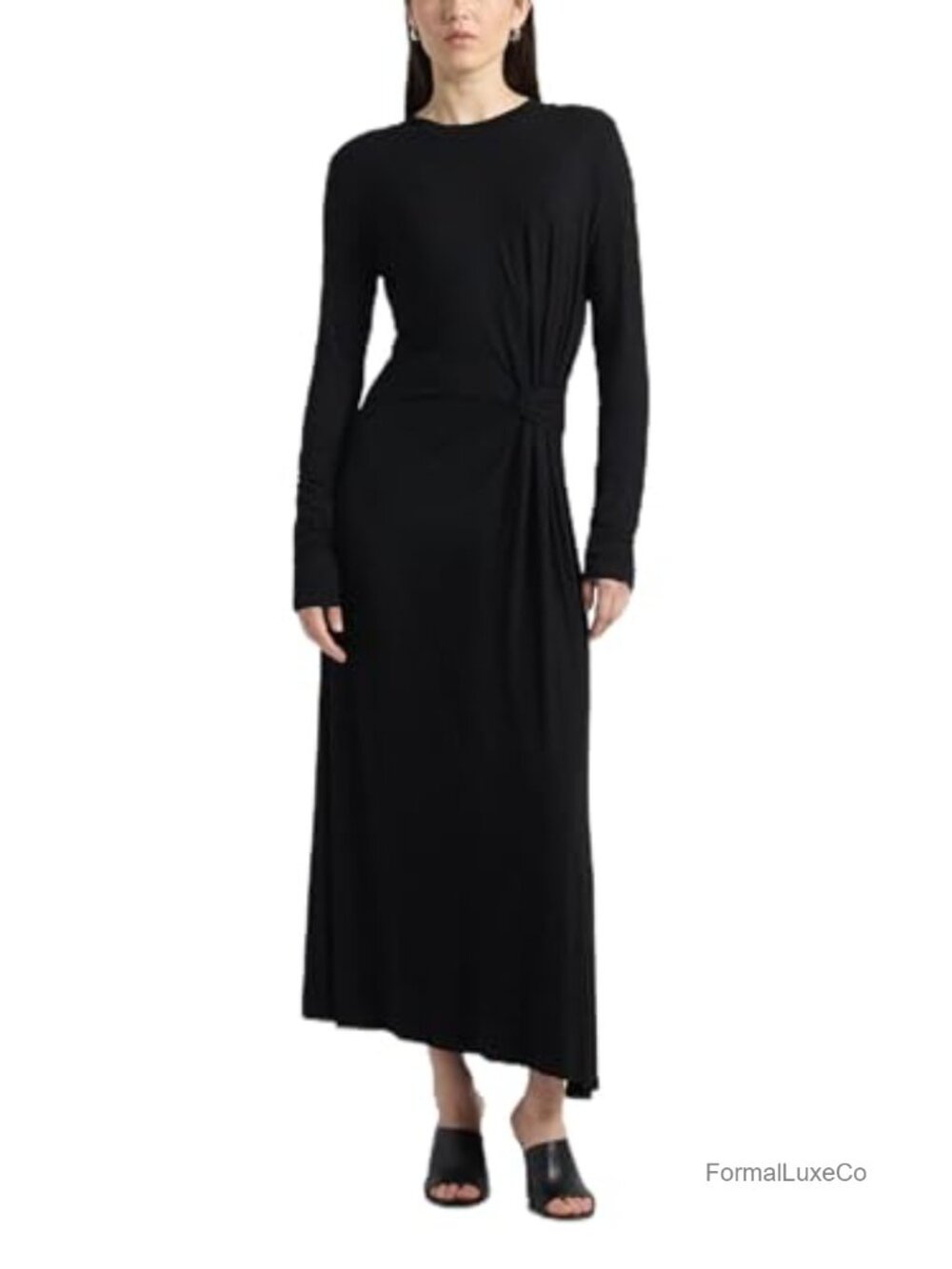 Derek Lam 10 Crosby Avise Viscose Jersey Draped Midi Dress